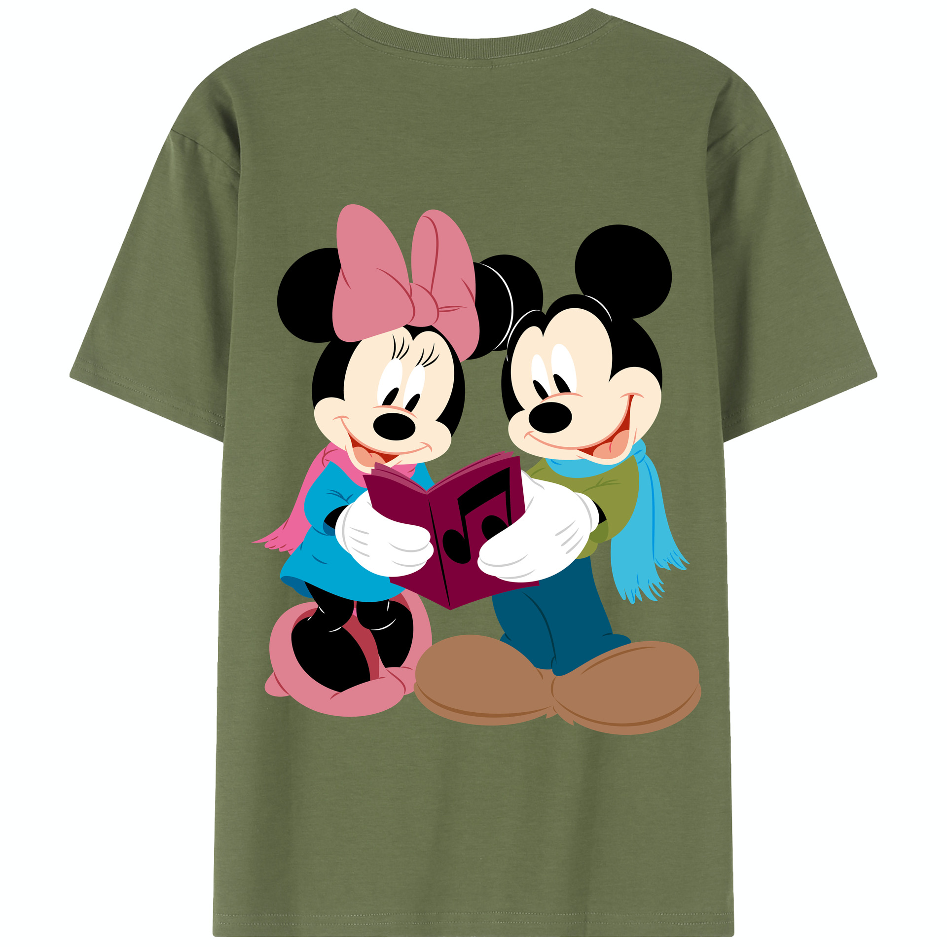（画像用） ミッキーマウス Mickey Mouse 綿100％半袖Tシャツ（背面プリント）